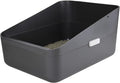 Sfozstra Small Cat Litter Box: Leak Resistant Durable Removable Tray | Cats Under 8 lbs / Anti Tracking Pedal / Easy Cleaning / Space Saving / Indoor Apartment Use