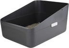 Sfozstra Small Cat Litter Box: Leak Resistant Durable Removable Tray | Cats Under 8 lbs / Anti Tracking Pedal / Easy Cleaning / Space Saving / Indoor Apartment Use