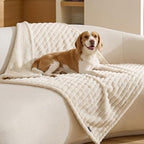 Bedsure ComfyFleece® Waterproof Dog Blankets for Large Dogs,40x50" Cream by BEDSURE