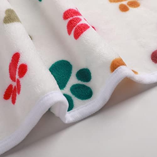 Luciphia 1 Pack 3 Blankets Fluffy Premium Fleece Pet Blanket Flannel Paw Bone Printed Throw for Dog Cat(Small 23x16'', Purple/Pink/White) - Image 5