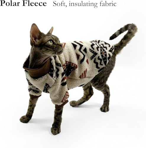Cat Festive Sweater Pullover, Soft Warm Christmas Clothes (Brown, XL) - Image 2