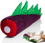 pawdaz Large Cat Toy Dino, Catnip Matatabi Silvervine Filled Help Relief Stress Interactive Indoor Cat Kicker with Bell and Smell (Purple) by pawdaz