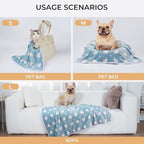 1 Pack 3 Blankets Super Soft Cute Dot Pattern Pet Blanket Flannel Throw for Dog Puppy Cat Purple/Pink/Cyan Small - Image 2