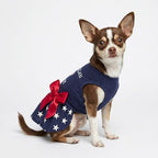 Fitwarm 100% Cotton 4th of July American Cutie Dog Clothes Memorial Day Dog Outfits Patriotic Dresses Doggie Dress Pet Cat Apparel Blue XXS - Image 5