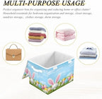 Bolaz Easter Bunny Ear Egg Storage Bins with Lids and Handles, Storage Box Basket with Cover Collapsible Organizer Containers for Home Closet, Shelves - Image 7