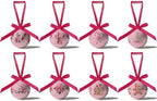 Pink Christmas Decor - Pink Christmas Tree Decorations Snowman Santa Candy Hanging Ornaments Balls, Cute Decorations Ball 1.18 Inch for Xmas Tree Party Home Holiday，Xmas Gifts Set of 16Pcs by GPGHEFlags