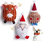 Nocciola 3 PCS Christmas Dog Toys, Santa Claus, Reindeer and Gingerbread Man Crinkle Dog Squeaky Toys, Cute Stuffed Puppy Toys,Perfect Christmas Toys for Small Medium Dogs by Nocciola