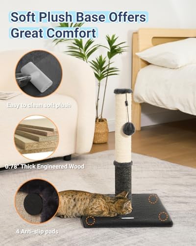 Happi N Pets Cat Scratching Post, Cat Scratchers for Indoor Cats with Toys - Image 6