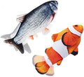 Interactive Cat Toys Flopping Fish with Catnip, Motion Activated Cat Toy by Tocirelo