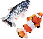 Interactive Cat Toys Flopping Fish with Catnip, Motion Activated Cat Toy by Tocirelo