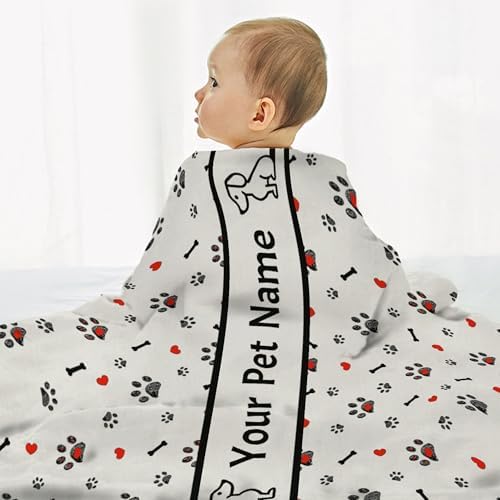 Personalized Puppy Name Blanket, Custom Dog Name White Truck Blankets, Gift for Girls Personalized Puppy Name Lover, 50"x60" Soft Lightweight Plush Throw Blanket for Couch Bed Sofa Decoration - Image 5