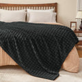 BEDELITE Checked Charcoal Grey Fleece King Size Blanket for Bed, 108"x90" by BEDELITE