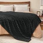 BEDELITE Checked Charcoal Grey Fleece King Size Blanket for Bed, 108"x90" by BEDELITE