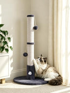 Woochpet Funny Cat Scratching Posts Sturdy Scratcher Posts 33'' Grey - Image 3
