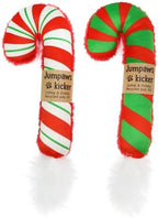 Jumpaws 2 Pack Natural Interactive Catnip Cat Kicker Toys, Bite Resistant Chew Toy, Accessories for Indoor Cat, Christmas Candy Cane by Jumpaws