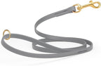 Viper Biothane K9 Working Dog Leash Waterproof Lead for Tracking Training Schutzhund Odor-Proof Long Line with Solid Brass Snap for Puppy Medium and Large Dogs 6ft, Battleship Gray