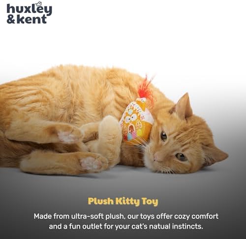 Huxley & Kent Plush Cat Toy - Holiday Christmas Interactive Catnip Toy for Cats & Kittens - Soft with Crinkle & Catnip - Fun Indoor Play - G-House - Image 6