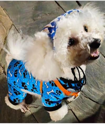 PET SHOW 4 Pack Paw Print Fleece Dog Pajamas Warm for Extra Small Dogs - Image 6