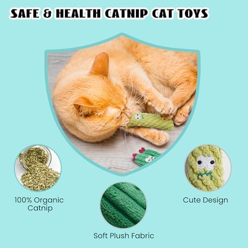 Cactus Catnip Toys, 100% Pure Organic Catnip-Filled Toys Without Cotton - Image 4