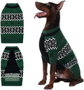 ROZKITCH XXXL Dog Sweater for Extra Large Dog Sweaters with Front Legs, Super Warm Knit Fleece Fair Isle Sweater for Boxer Golden Retriever Labrador Green 3XL by ROZKITCH
