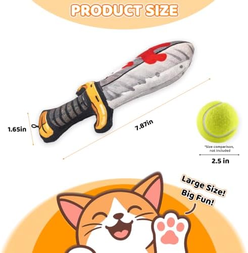 Catnip Toy [2000mg Premium Catnip], Sword Style Cat Kicker Toy - Image 2