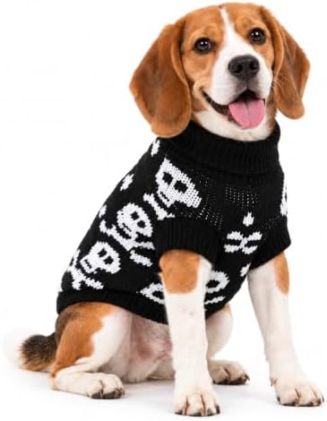 Dog Sweater for Small Dogs Girl Boy Winter, Dog Clothes, Black, M by Retreon-DogClothingCollection