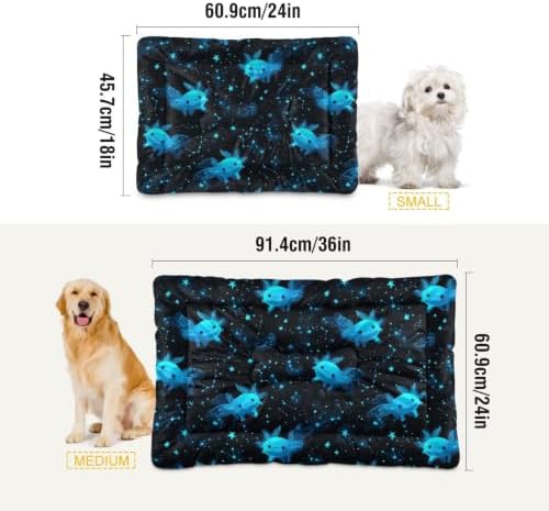 Cartoon Galaxy Axolotl Dog Bed Mat 24"x36" - Image 2
