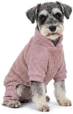 Fitwarm Collared Neck Fleece Dog Pajamas, Thermal Winter Clothes for Small Dogs Girl, Cozy Pet Outfit, Pale Violet Red, Large - Image 2