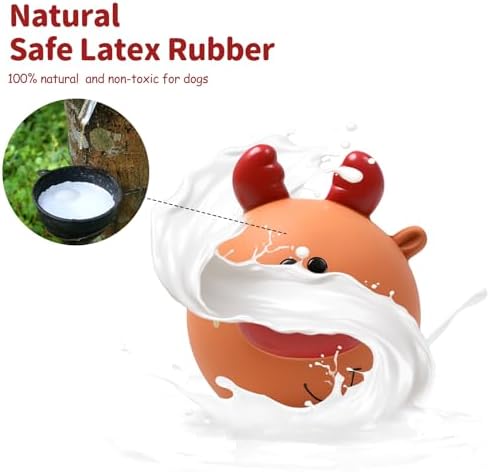 SCHITEC 3 Pack Small Christmas Dog Toys, Latex Squeaky Dog Chew Toy, Interactive Pet Toys for Puppy Small Medium Dogs, Funny Santa, Reindeer, Snowman for Xmas Gift - Image 5