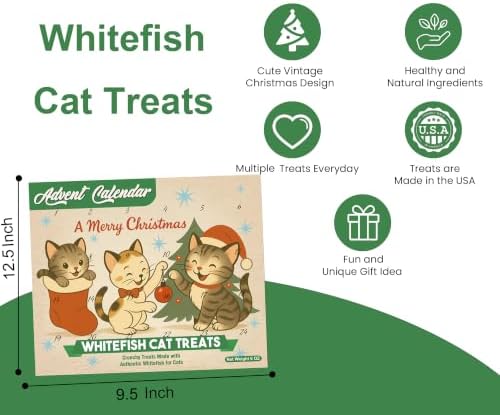 2026 Christmas Cat Advent Calendar | 24 Days - Crunchy Whitefish Cat Treats - Image 3