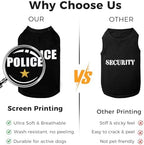 BINGPET Police Dog Shirt, Soft Cotton Puppy T-Shirt, Halloween Cop Costumes - Image 4
