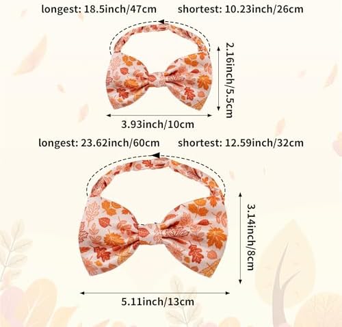 Fall Dog Bow Ties Bulk for Large Dogs 30 Pack 5.1"*3.1" L - Image 2