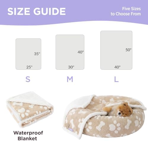 LE SURE Waterproof Dog Blankets for Medium Dogs Cute 3D Jacquard,30x40 - Image 6