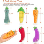 ETEKYER 5Pcs Catnip Cat Toys for Indoor Cats Kitten, Cute Vegetable Shape - Image 3