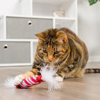 Huxley & Kent Plush Cat Toy - Holiday Interactive Catnip Toy for Cats & Kittens - Soft with Crinkle & Catnip - Fun Indoor Play - Lit Donut & Peppermint Candy 2pk - Image 5
