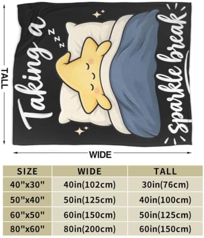 Sleepy Star Blanket Throw Gift for Girls Women 60"X50" - Image 7
