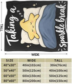 Sleepy Star Blanket Throw Gift for Girls Women 60"X50" - Image 7