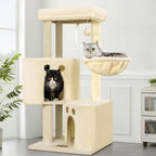 Small Cat Tree Tower for Indoor Cats, 40 in Medium Cat Bed Scratching Posts by FeliskynCatTreeTower