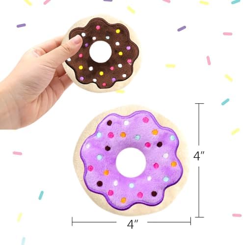 CiyvoLyeen Plush Donut Catnip Toys for Indoor Cats 6 Pack - Image 3