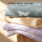 Luciphia Dog Blanket 3 Pack, Soft Cozy Fleece Throw for Puppy Cat,30"x20" - Image 5