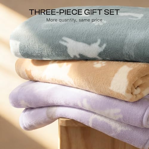 Luciphia Dog Blanket 3 Pack, Soft Cozy Fleece Throw for Puppy Cat,30"x20" - Image 5