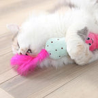 Quirky Kitty Ice Cream Kicker Catnip Crinkle Feather Soft Plush Cat Toy | Large Kicker Cat Toy for Bunny Kicks, Pouncing & Batting | Interactive Catnip Toy for Active Play - Image 6