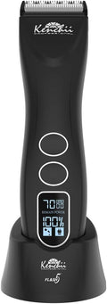 Kenchii Flash 5 Matte Black 5-in-1 Pet Grooming Clipper Digital LCD Stay-Cool Blade Precision Pet Grooming Trim, Shape, Sleek and Ergonomic Design