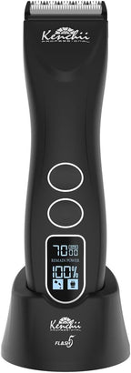 Kenchii Flash 5 Matte Black 5-in-1 Pet Grooming Clipper Digital LCD Stay-Cool Blade Precision Pet Grooming Trim, Shape, Sleek and Ergonomic Design