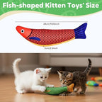 Rishoesu Catnip Toys Saury Fish, Cat & Kitten Chew Kicker Interactive Crinkle Toys for Bored Indoor Adult Cats & Kitten, Cat Gifts Teething Toys Soft and Durable for All Breeds - Image 5