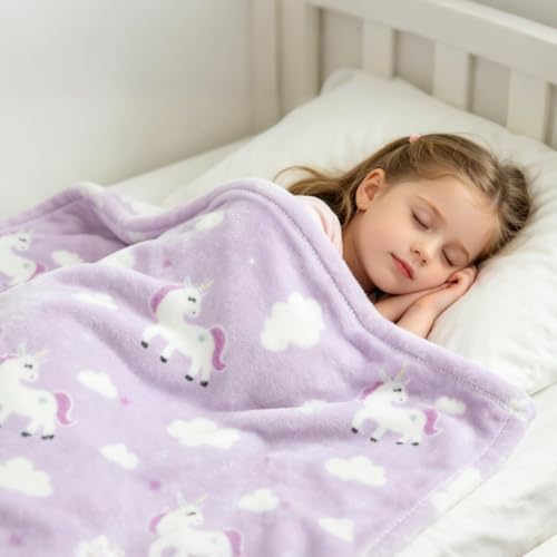 Toddler Unicorn Blanket for Girls - 30x40 Inches - Image 4