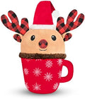 Christmas Dog Toys with Squeaker for Large Breed Interactive Dog Chew Toys for Puppies Small and Large Dogs Reindeer Squeaky Dog Training and Reduce Boredom (Cup Elk by Unknown