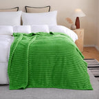 Bright Green Fleece Throw Blanket 50”×60” for Couch Sofa Livingroom - Image 4