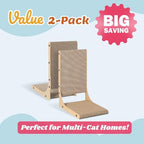 Zakkart 2-Pack L-Shaped Cat Scratching Board, Cardboard, 19.7" Tall (M) - Image 2