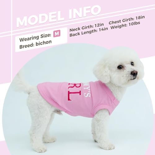 BINGPET Mommy's Girl Dog Shirt, Mamas Girl Puppy T-Shirt, Soft Cotton Vest - Image 3